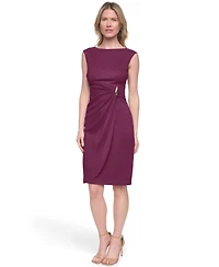 Jessica Howard Petite Boat Neck Cap-Sleeve Dress
