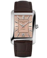Frederique Constant Men's Carree Automatic Brown Strap Watch, 30mm
