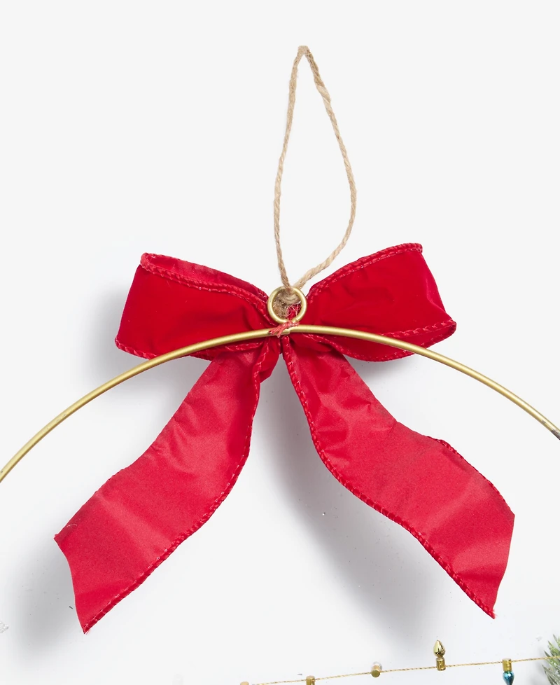 Holiday Lane Whimsy House in Greenery Led Half Wreath, Macy's Exclusive