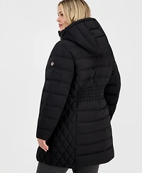 Michael Kors Plus Hooded Packable Puffer Coat, Macy's Exclusive