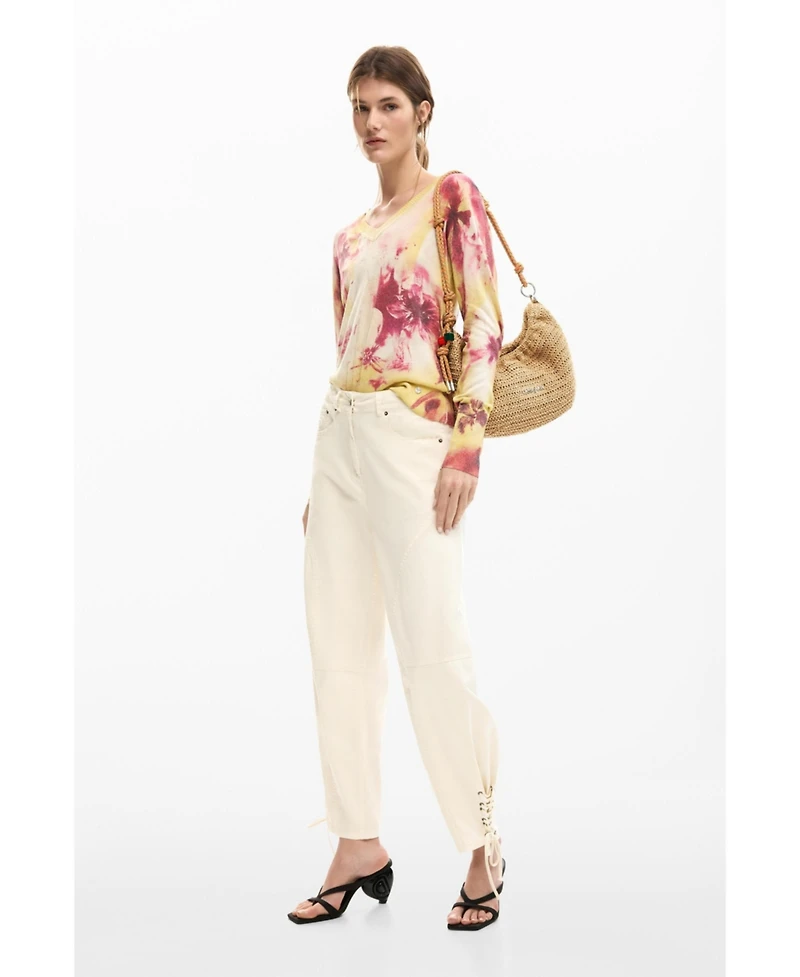Desigual Women's Long Tie Trousers