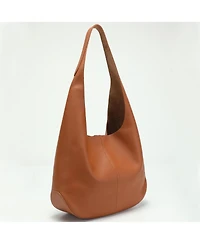 Susu Arc Leather Crescent Hobo Bag Soft Pebbled Shoulder Casual Slouchy Handbag