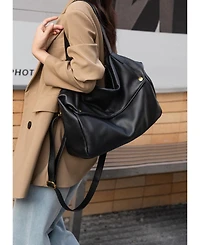 Susu Sia Large Pebbled Leather Hobo Bag Slouchy Shoulder with Adjustable Crossbody Strap Soft Everyday Tote Purse for Women