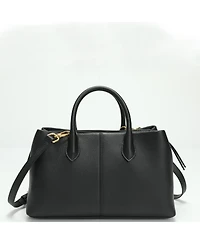 Susu Luna Pebbled Leather Top Handle Satchel Bag for Women Structured Crossbody Shoulder Handbag