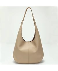 Susu Arc Leather Crescent Hobo Bag Soft Pebbled Shoulder Casual Slouchy Handbag