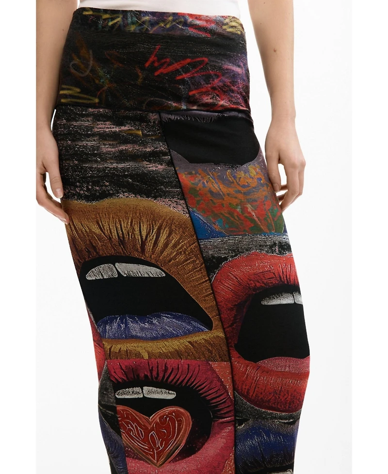 Desigual Women's Printed Knit Skirt