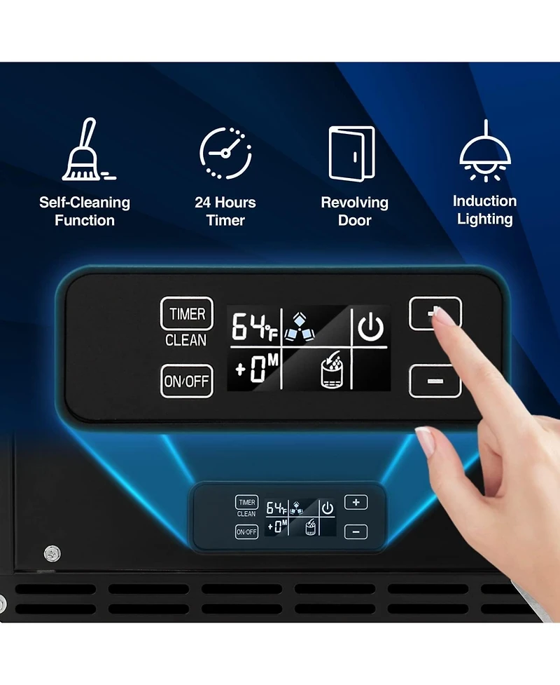 Cowsar Built-in Ice Maker, 80lbs/Day with Timer and Self-Cleaning