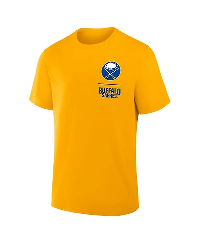 Fanatics Men's Gold Buffalo Sabres Crash The Net Legacy T-Shirt