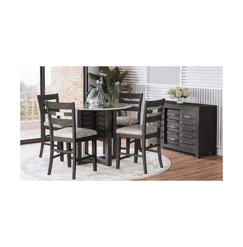 Jofran Altamonte Contemporary Ladderback Upholstered Counter Stool (Set of 2)