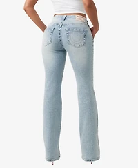 True Religion Women's Becca Bootcut Mid-Rise Arch Logo Jeans