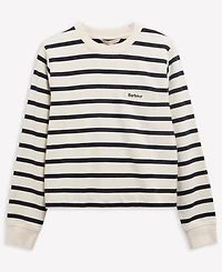 Barbour Women's Crewneck Stripe Pocket Sweatshirt