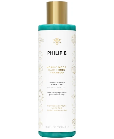 Philip B Nordic Wood Hair + Body Shampoo, 11.8 oz.