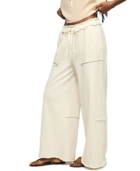 Lucky Brand Women's Fleece Wide-Leg Pants