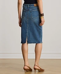 Lauren Ralph Women's Denim Pencil Skirt
