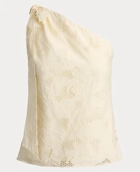 Lauren Ralph Women's One-Shoulder Tie Detail Blouse
