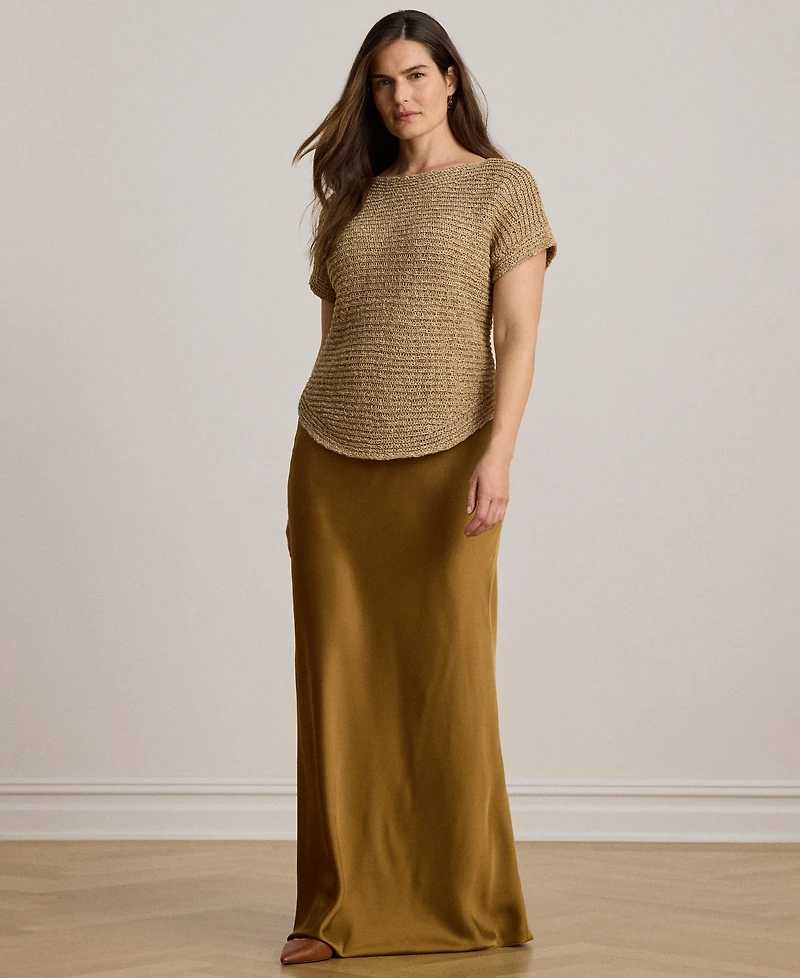 Lauren Ralph Women's A-Line Charmeuse Maxi Skirt