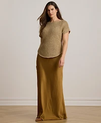 Lauren Ralph Women's A-Line Charmeuse Maxi Skirt