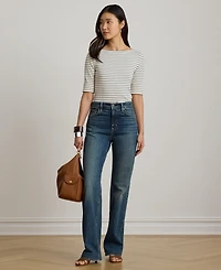 Lauren Ralph Striped Boatneck Top