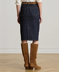 Lauren Ralph Denim Pencil Skirt
