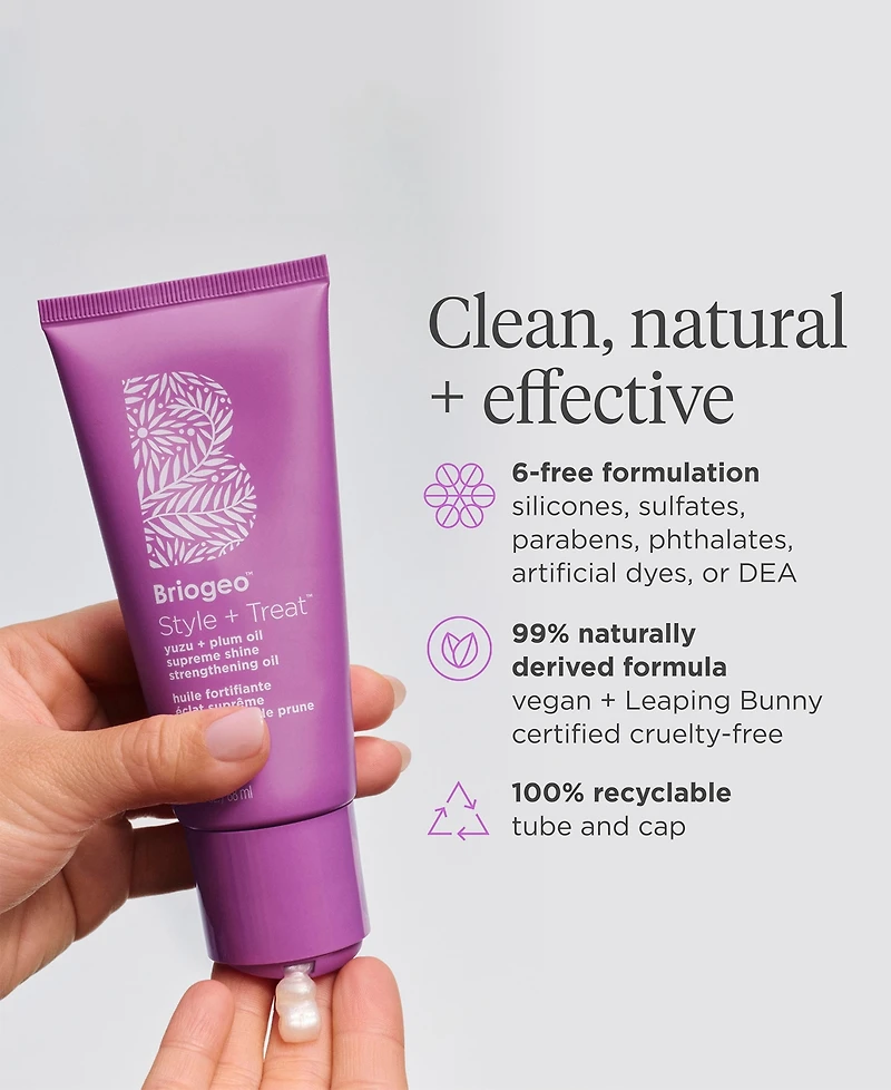 Briogeo Style Treat Yuzu Plum Oil Supreme Shine Strengthening Oil, 3 oz.