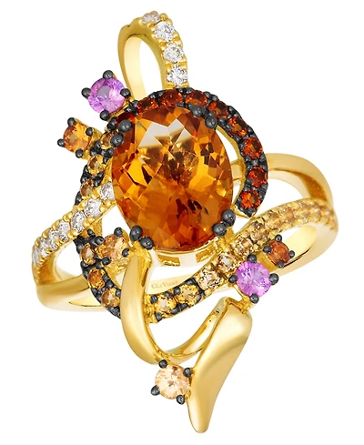 Le Vian Multi-Gemstone & Vanilla Diamond (1/5 ct. t.w.) Ring in 14k Honey Gold