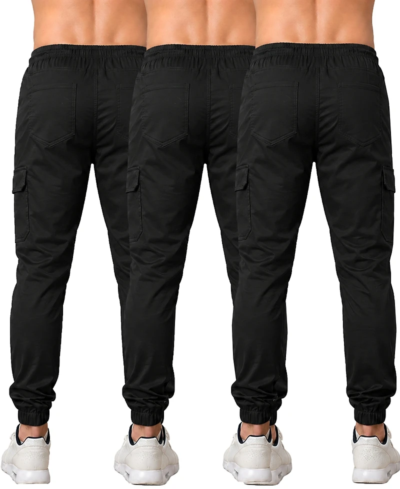 Blu Rock Men's Slim-Fit Cargo Jogger Pants, 3-Pack