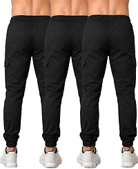 Blu Rock Men's Slim-Fit Cargo Jogger Pants, 3-Pack