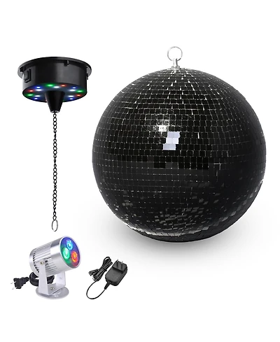 Yescom 12" Disco Mirror Ball Rgb Spotlight Rotating Motor Kit for Party Events