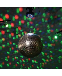 Yescom 16" Disco Mirror Ball 2 Rgb Spotlights Rotating Motor Kit Party Dj Club