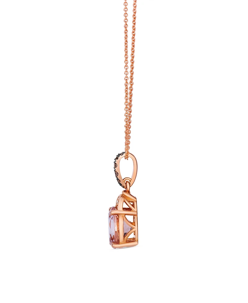 Le Vian Morganite (1-1/3 ct. t.w.), Chocolate Diamond (1/10 ct. t.w.) & Nude Diamond (1/20 ct. t.w.) Pendant Necklace in 14k Strawberry Gold