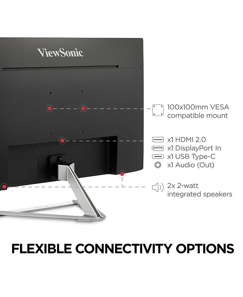 ViewSonic VX2776-4K-mhdu 16:9 4K Ultra Hd Usb-c Ips Led Hdr Monitor