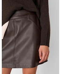 Whistles Women's Leather A Line Skirt