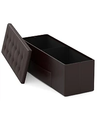 Slickblue Storage Ottoman Bench Folding Foot Rest Stool for Bedroom and Living Room Use