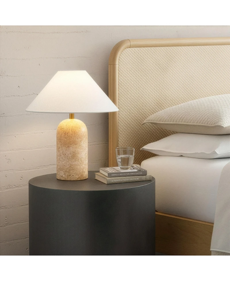 Brightech Sansa Stone Led Table Lamp with Dimmer (13")