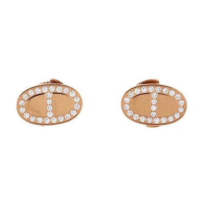Pre-Owned HERMES Chaine d'Ancre Contour Stud Earrings
