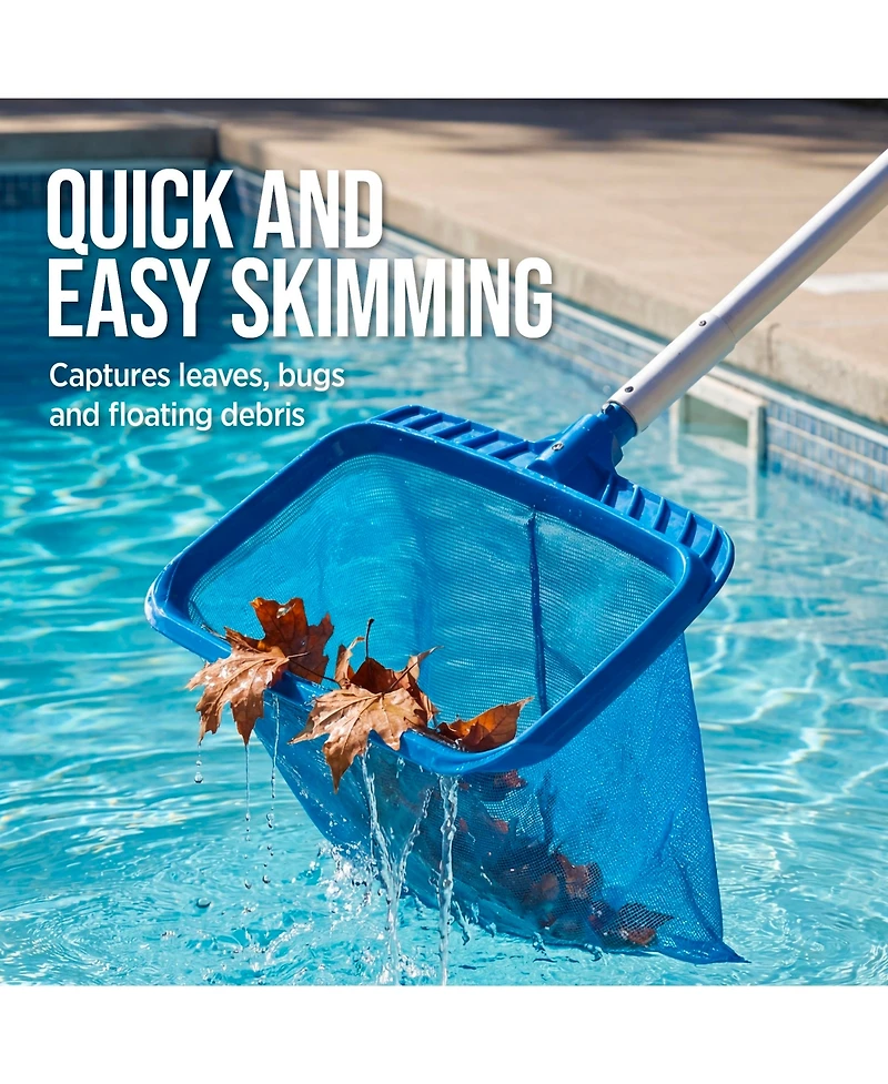 Best Choice Products Pool Cleaning Kit - Pool Brush, Skimmer Net and 9 ft Adjustable Pole for Wall and Surface Cleaning