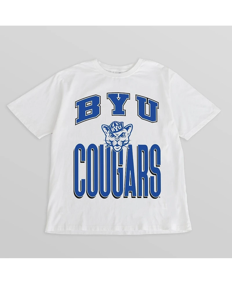 Gameday Couture Women's White Byu Cougars Oversized Fierce Focus T-Shirt