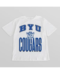 Gameday Couture Women's White Byu Cougars Oversized Fierce Focus T-Shirt