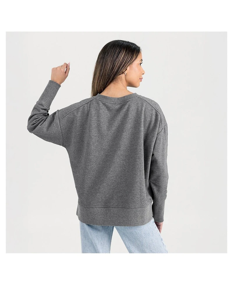 Gameday Couture Women's Gray Rutgers Scarlet Knights French Terry V-Neck Pullover Sweatshirt