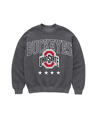 Gameday Couture Women's Charcoal Ohio State Buckeyes Oversized Rising Stars Premium Fleece Drop Shoulder Sweatshirt