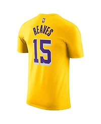 Nike Men's Austin Reaves Gold Los Angeles Lakers Icon Edition Name & Number T-Shirt