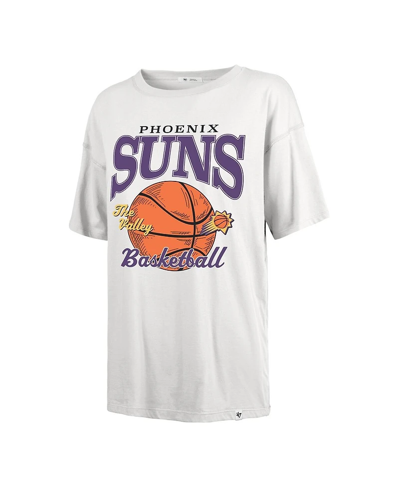'47 Brand Women's White Phoenix Suns City Edition Down Court Sadie T-Shirt