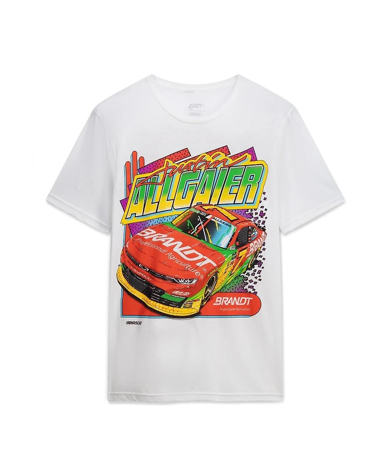 Jr Motorsports Official Team Apparel Men's White Justin Allgaier Brandt T-Shirt