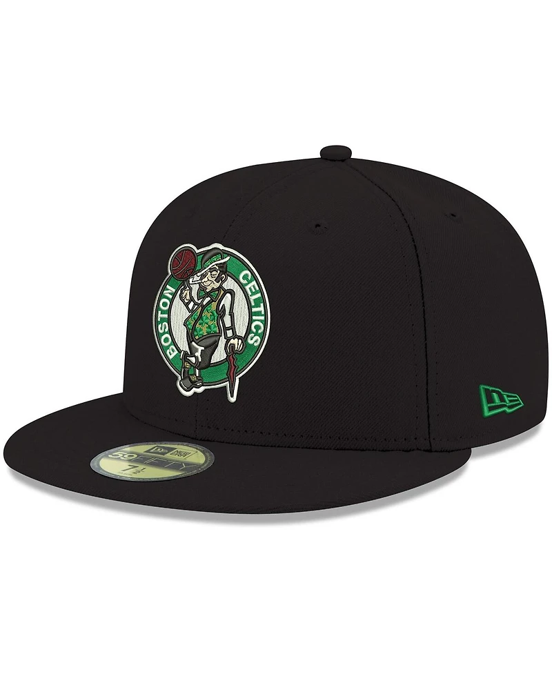 New Era Men's Black Boston Celtics Team Color 59FIFTY Fitted Hat