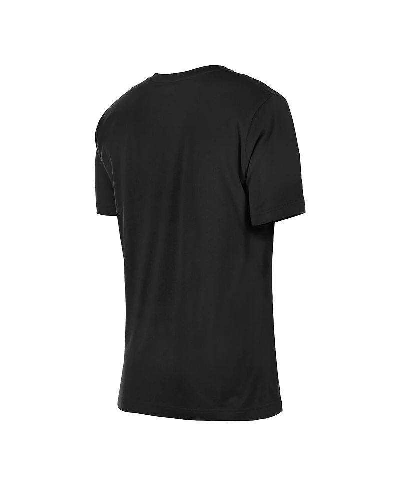 New Era Women's Black San Antonio Spurs Glam Game Flower T-Shirt