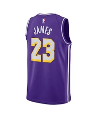 Jordan Men's and Women's LeBron James Purple Los Angeles Lakers Swingman Jersey - Statement Edition