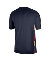 Nike Men's Navy Cleveland Cavaliers Classic Edition Hardwood Classics Authentic Game Shooting T-Shirt