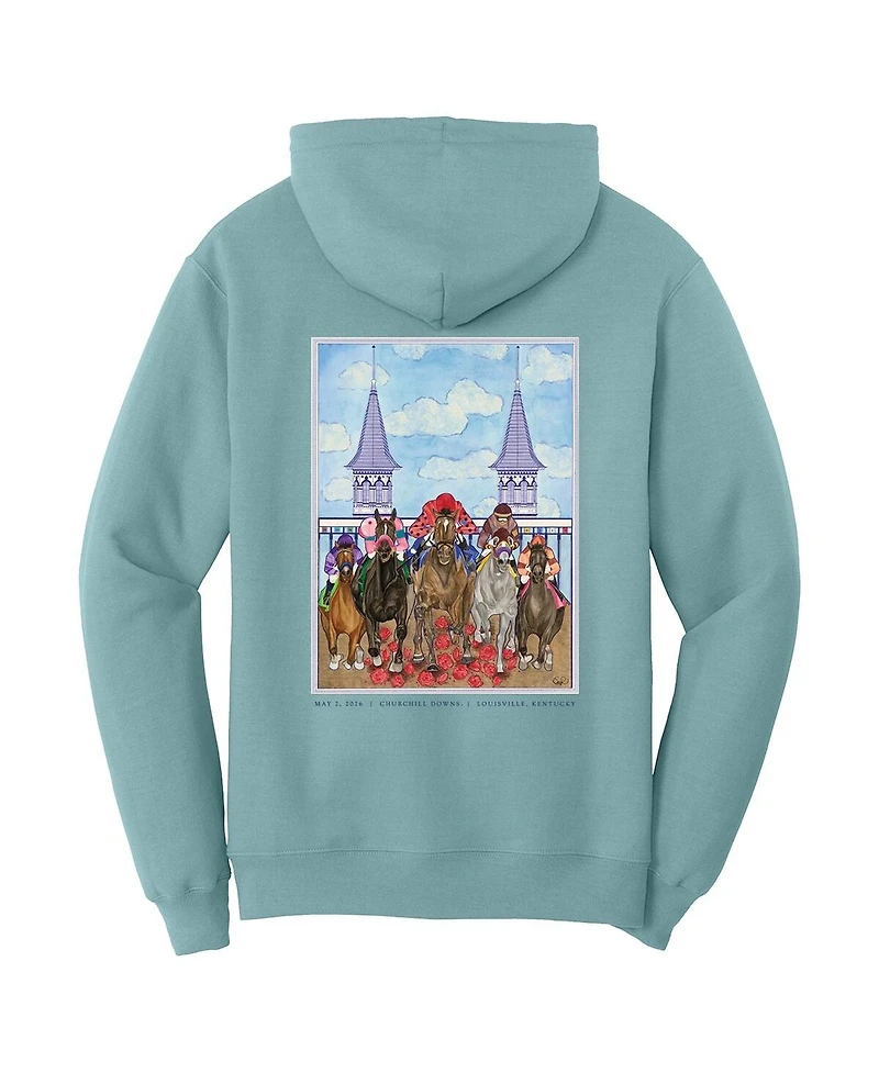 Dyehard Supply Men's and Women's Blue 152nd Kentucky Derby Art of the Derby Poster Hoodie