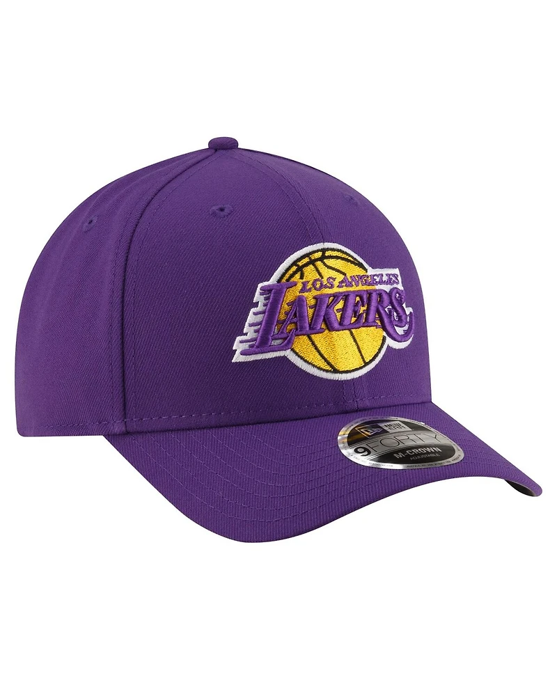 New Era Men's Purple Los Angeles Lakers 9FORTY Stock M-Crown Adjustable Hat