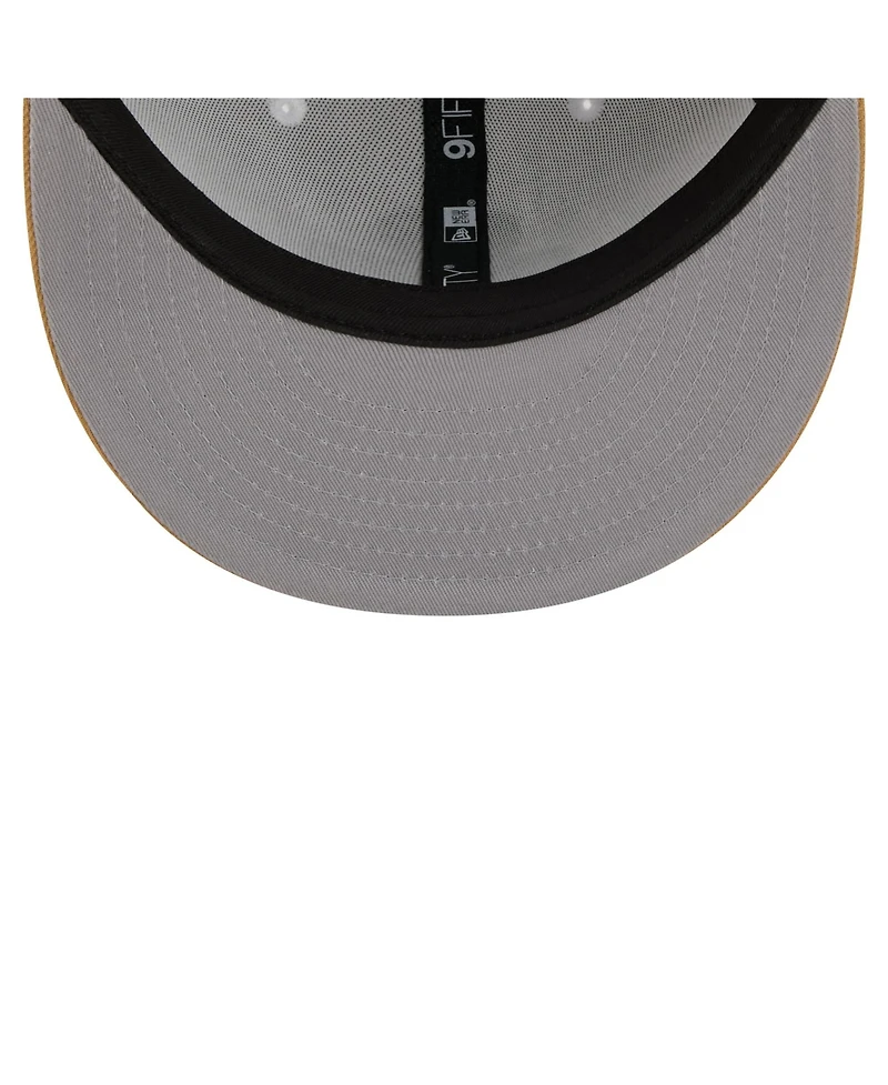 New Era Men's White/Gold Boston Celtics 2025/26 City Edition 9FIFTY Snapback Hat